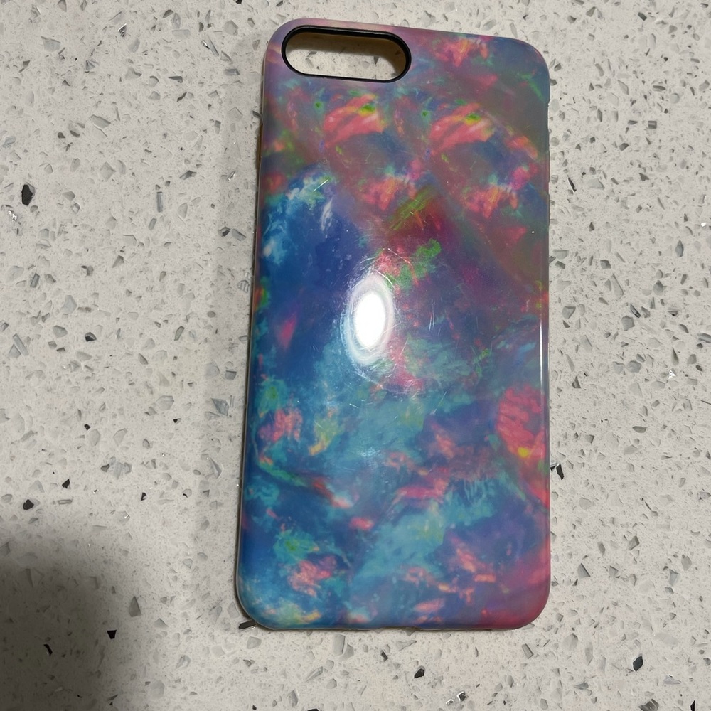 7Plus colorful swirls phone case
